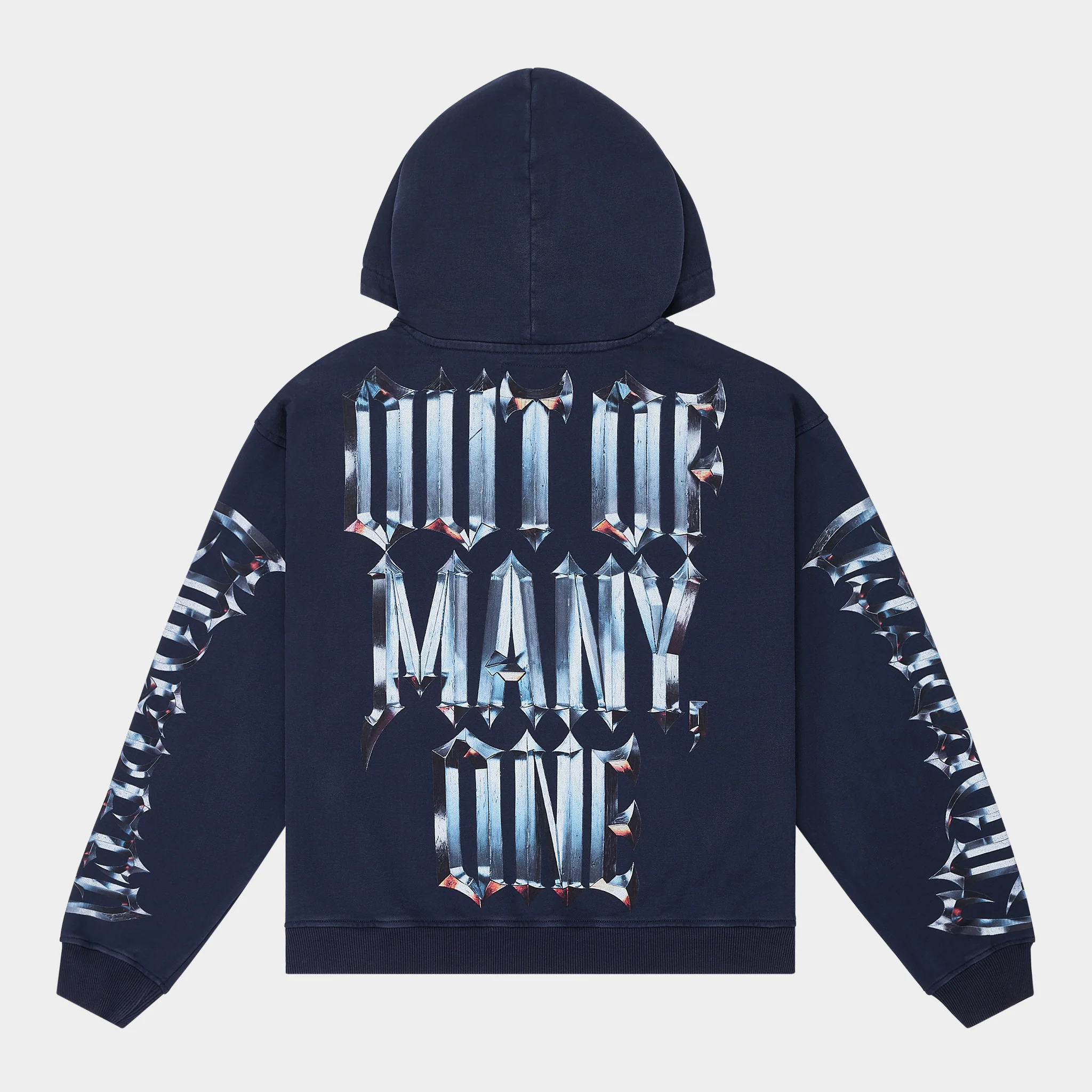 Chrome MOTTO Hoodie (Navy Wash) - Image 3
