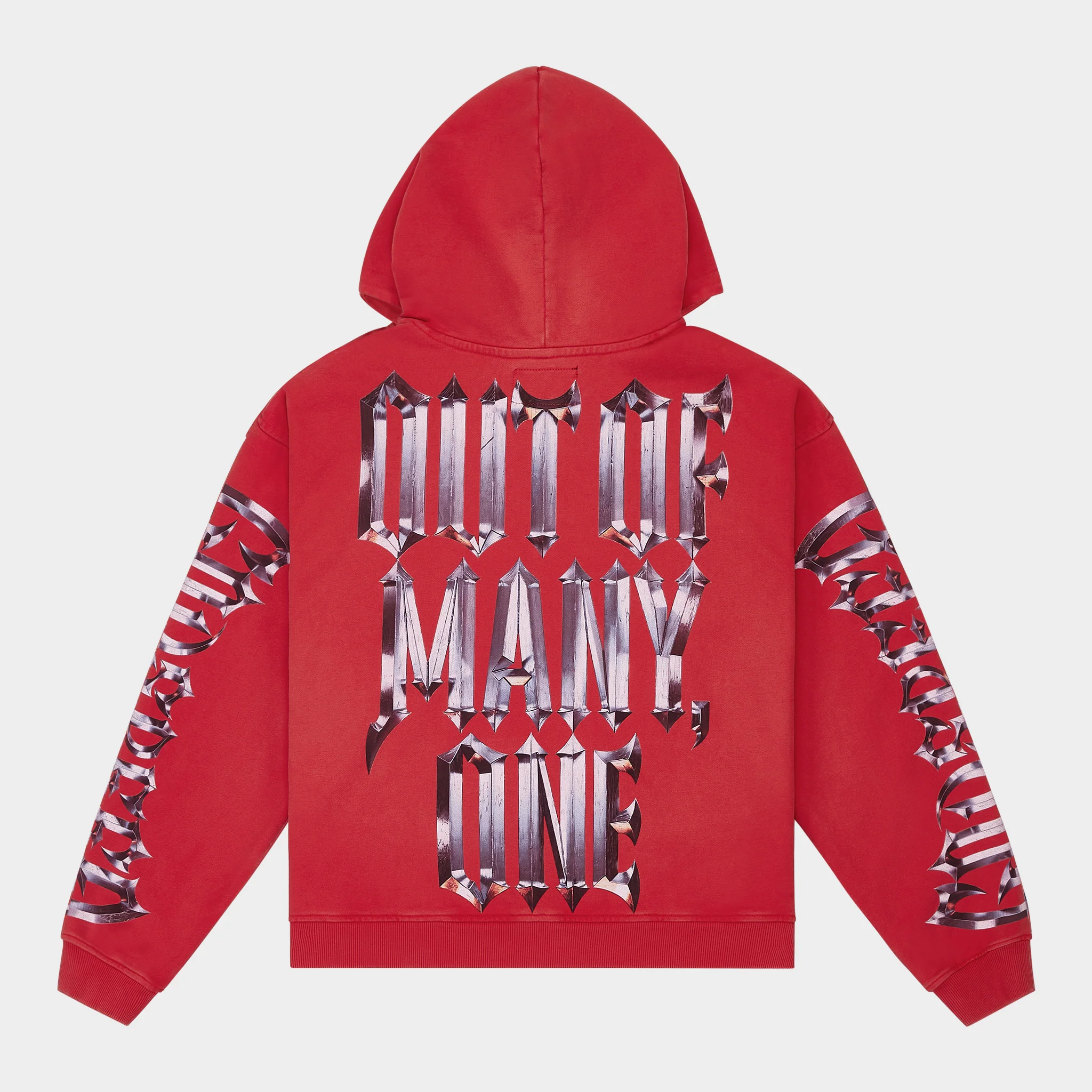 Chrome MOTTO Hoodie (Red Wash ) - Image 3