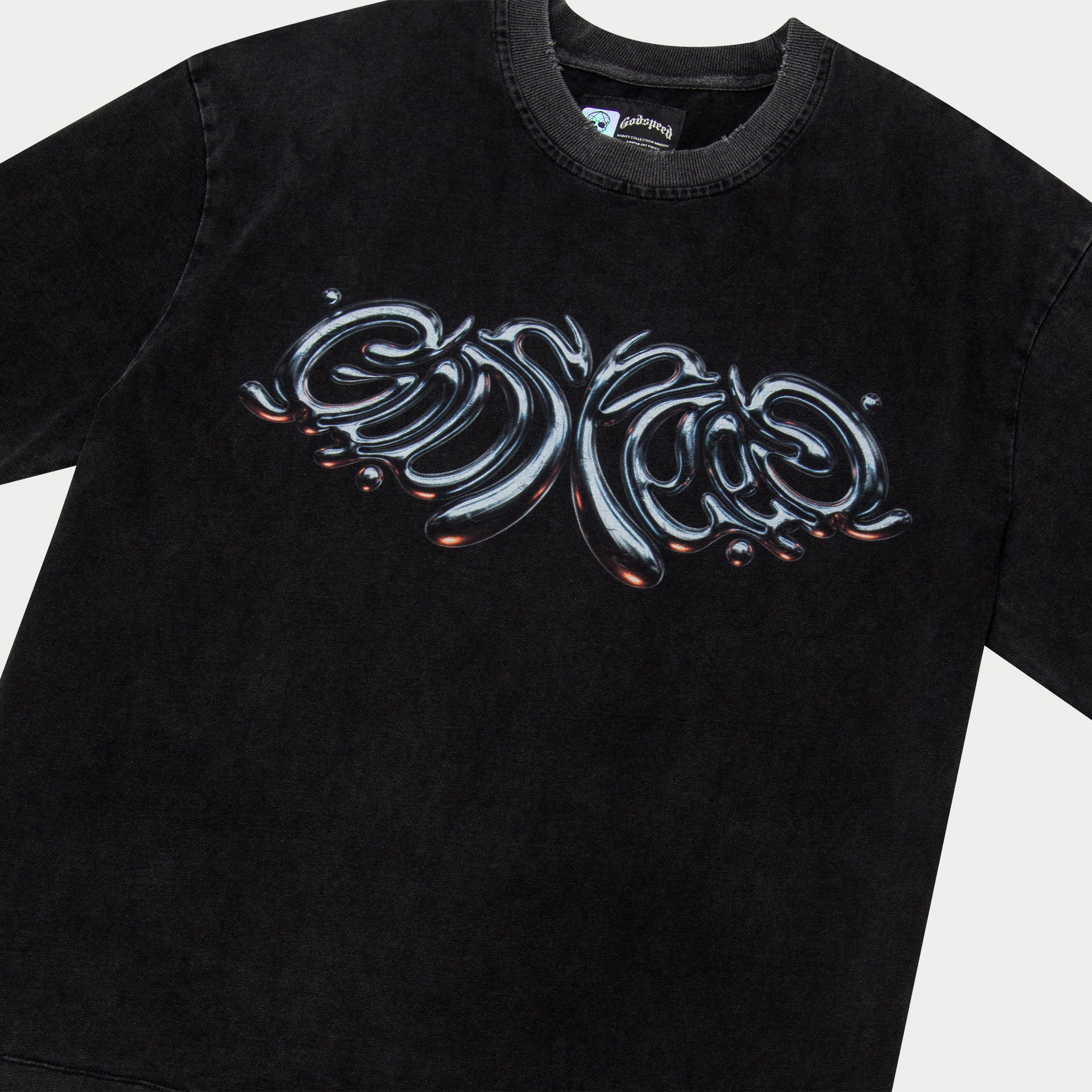 Mercury Logo T-Shirt (Black Wash) - Image 2