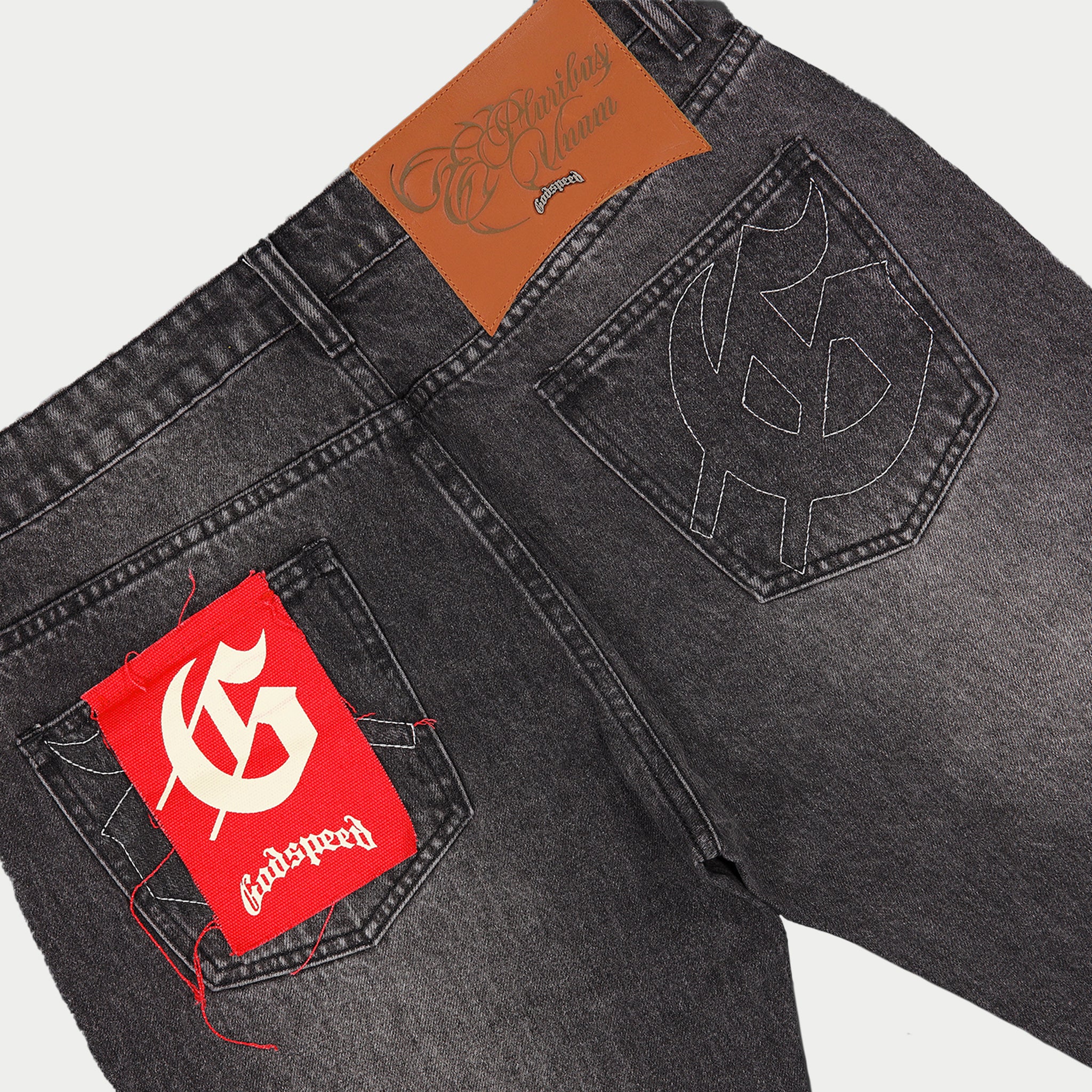 OG Logo Flared Denim Stitched (Grey Wash) - Image 3