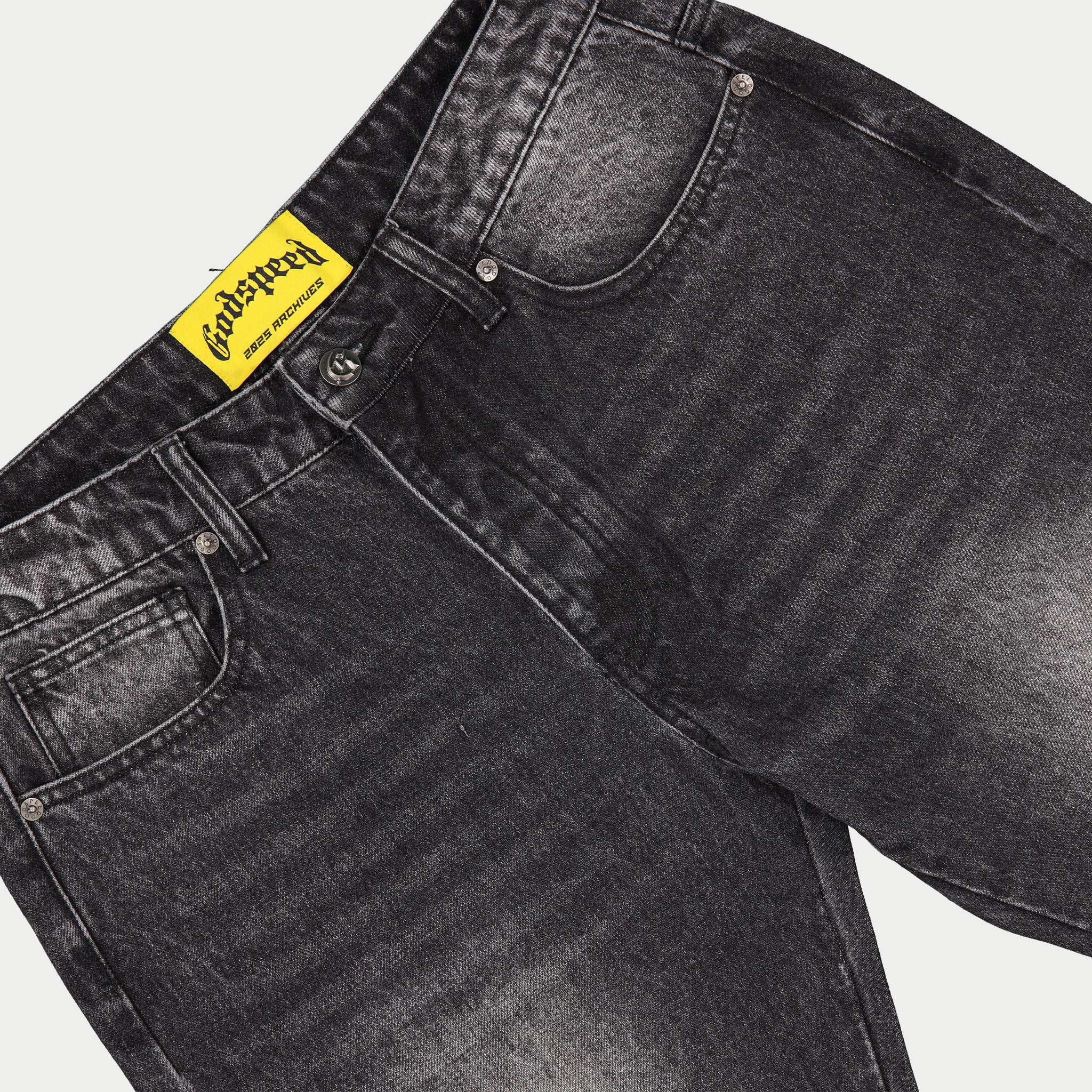 OG Logo Flared Denim Stitched (Grey Wash) - Image 5