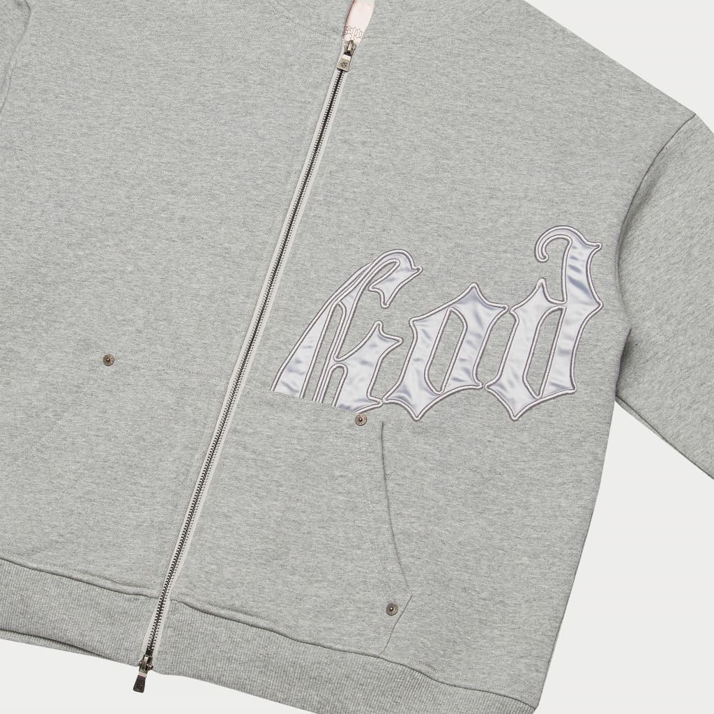 OG Logo Sweatsuit V2 (Grey/Silver Satin) - Image 4