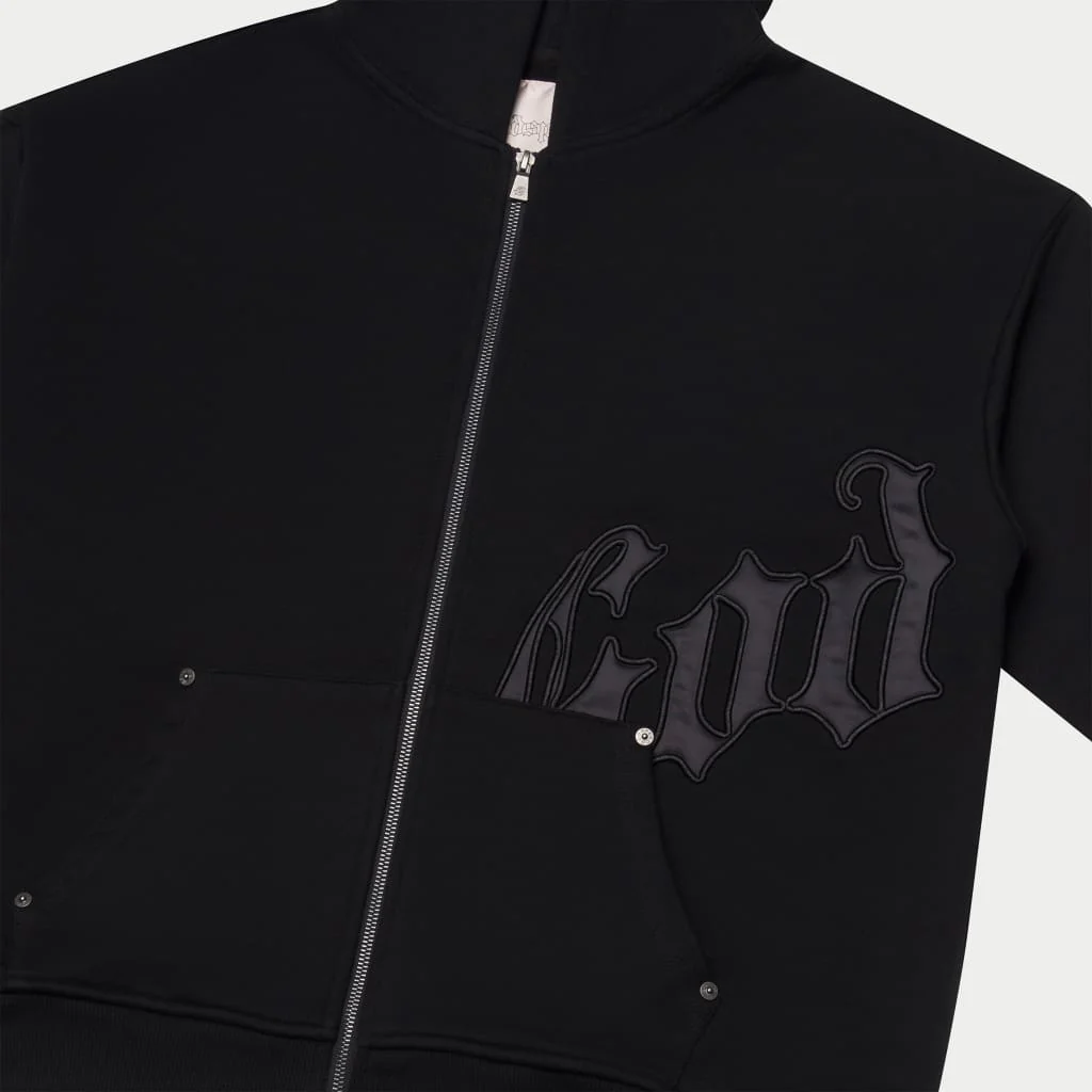 OG Logo Sweatsuit V2 (Black Satin/Black) - Image 3