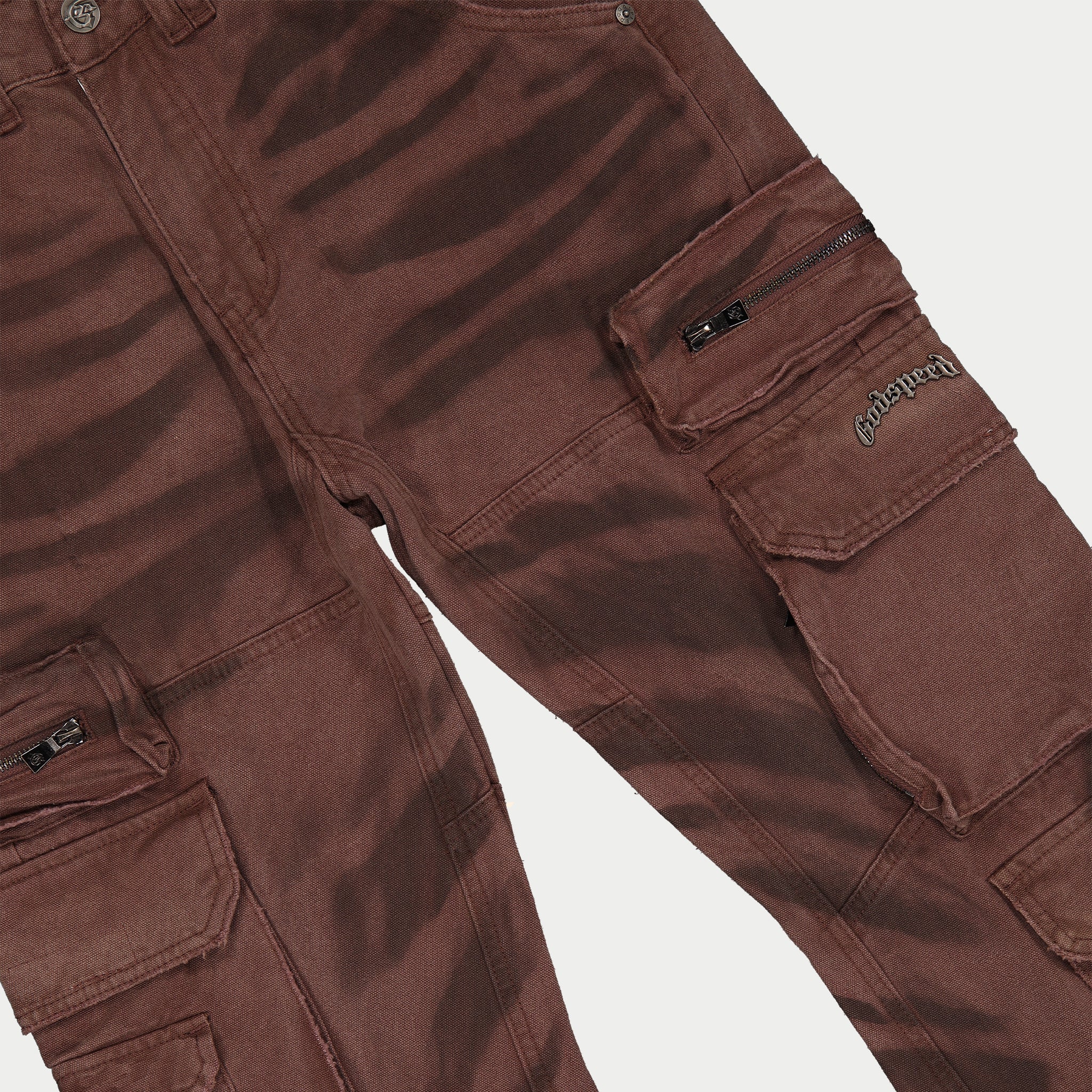 Skidrow Flared Cargo Pants (Clay) - Image 3