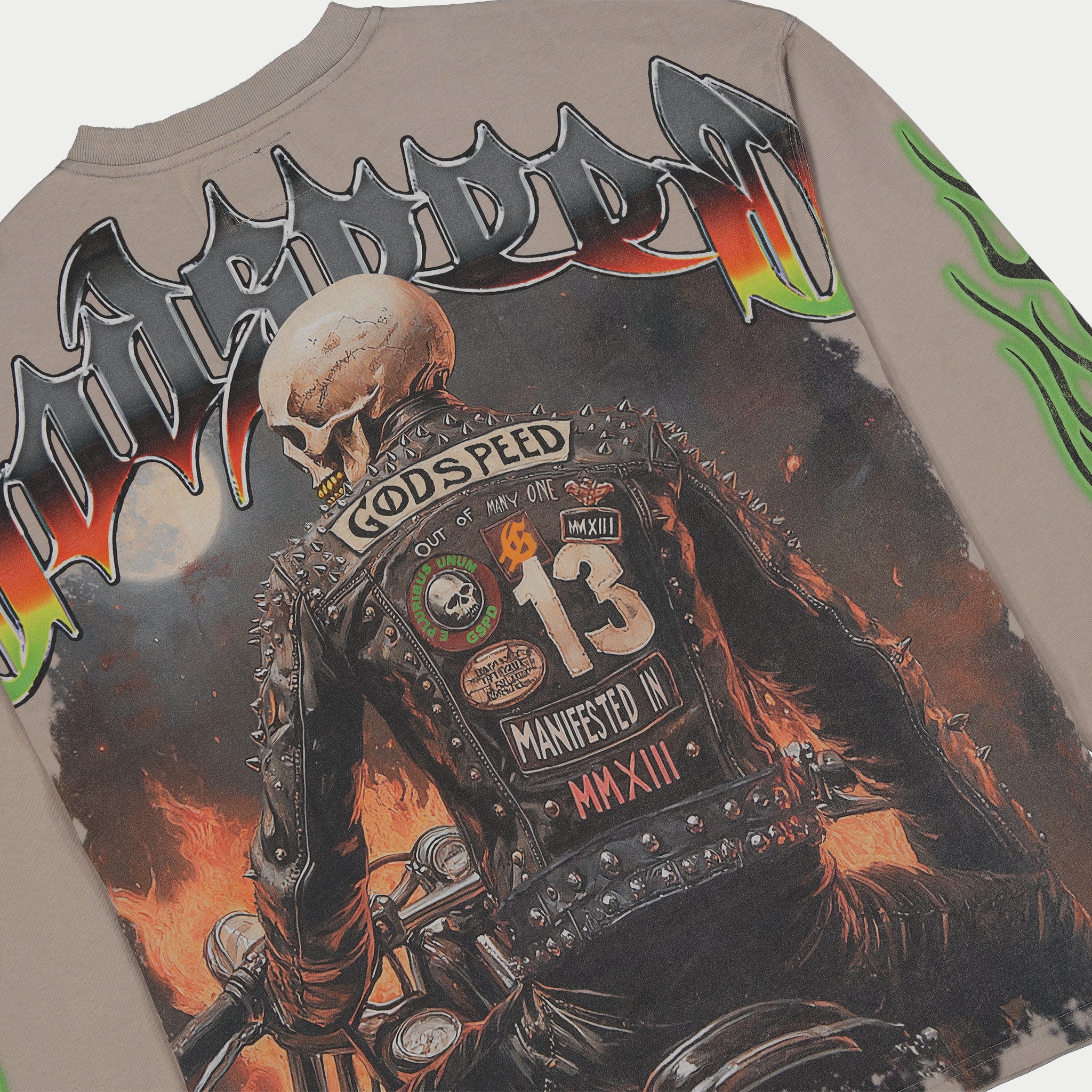 Biker Nation T-Shirt (Stone Grey) - Image 3