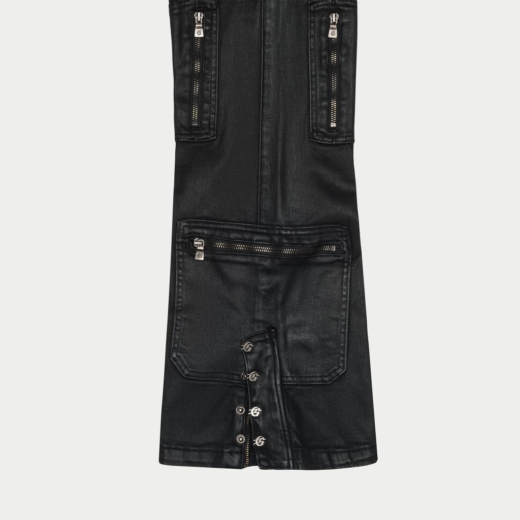 Wax Flare Premium Cargo Pants (Black) - Image 3